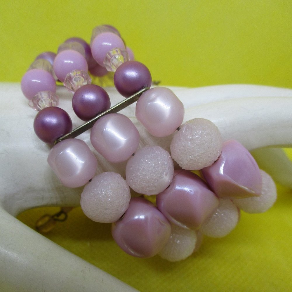 Purple Beaded Wrap Bracelet